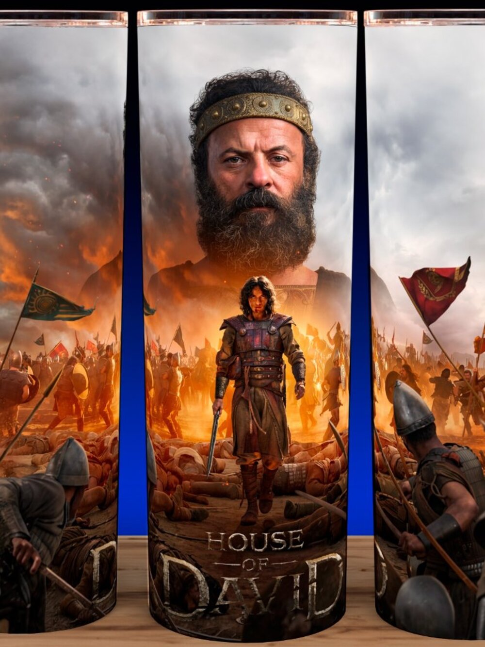 The House of David - Saul - Goliath Bible Story Cup Mug Tumbler 20oz